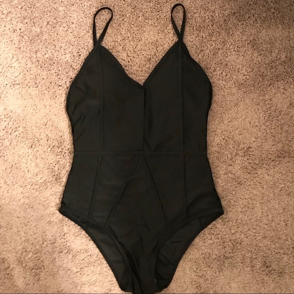 Selena Swimsuit | Black Piping One Piece - Picture 4 of 7